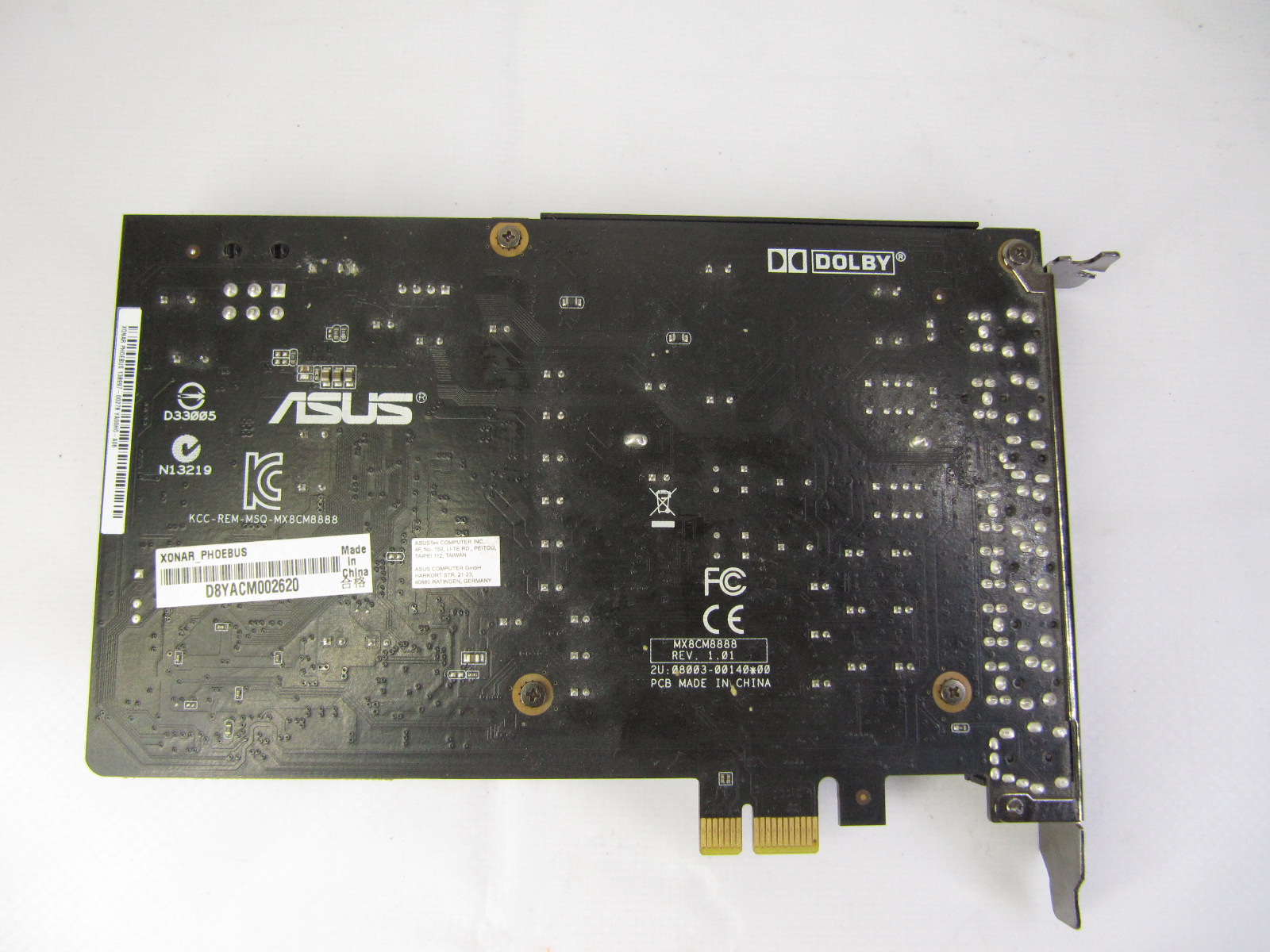 Звуковая карта pci e asus xonar. ASUS Phoebus подключение. ASUS Dolby n13219 d 33005 звуковая карта драйвер. Cm8888dht c-Media cmi8888dht.