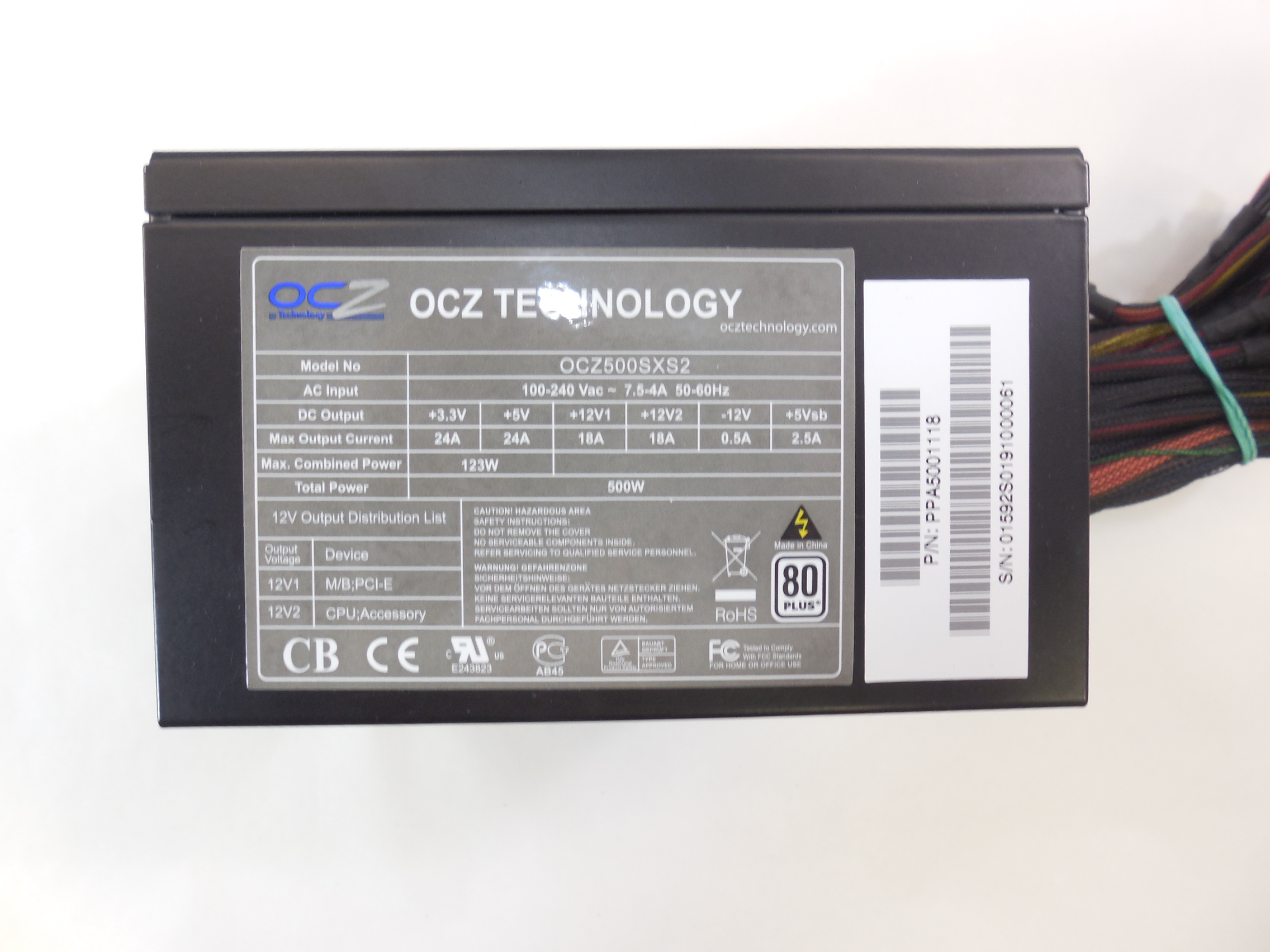Блок питания OCZ OCZ500SXS-EU 500W купить в Серове Электроника Авито