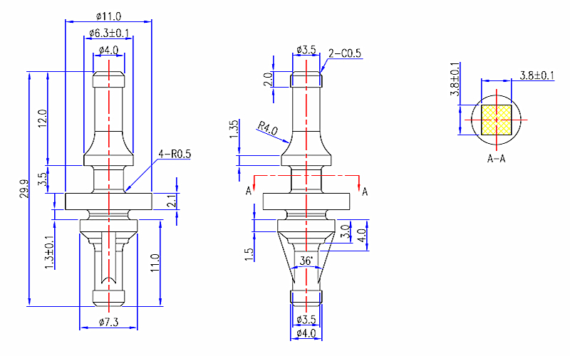 Размеры Силиконовые Булавки шпильки для вентилятора ПК- Pic n 274557