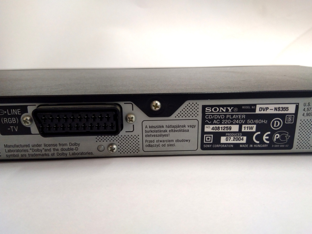 Sony dvp ns355 схема