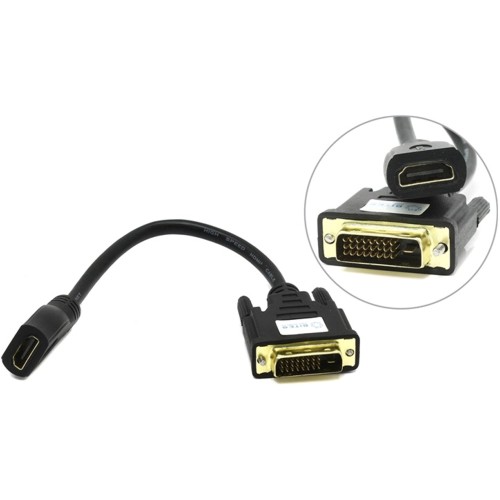Кабель переходник HDMI мама на DVI папа длина 10см - Pic n 96133