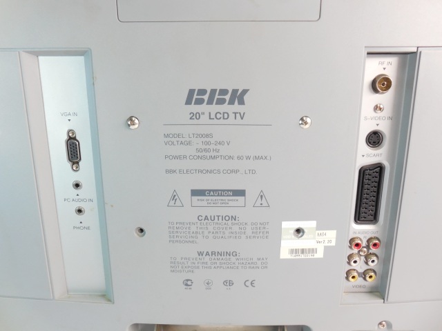 Lcd bbk. BBK lt1919s разъемы. Телевизор ЖК BBK 2008. Телевизор BBK lt2008s 20". BBK lt2008s схема.