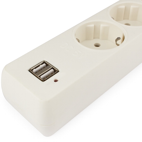 Сетевой фильтр USB зарядка 2А белый 1.8 метра - Pic n 285144