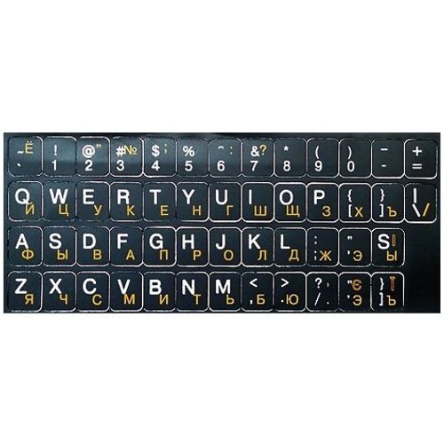Наклейка-шрифт Наклейки макет на кнопки клавиатуры ноутбука - Pic n 295156