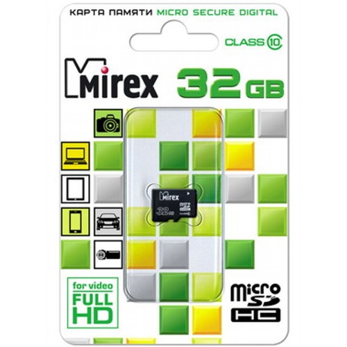 Карта памяти microSDHC Mirex 32 Гб класс 10 - Pic n 102108