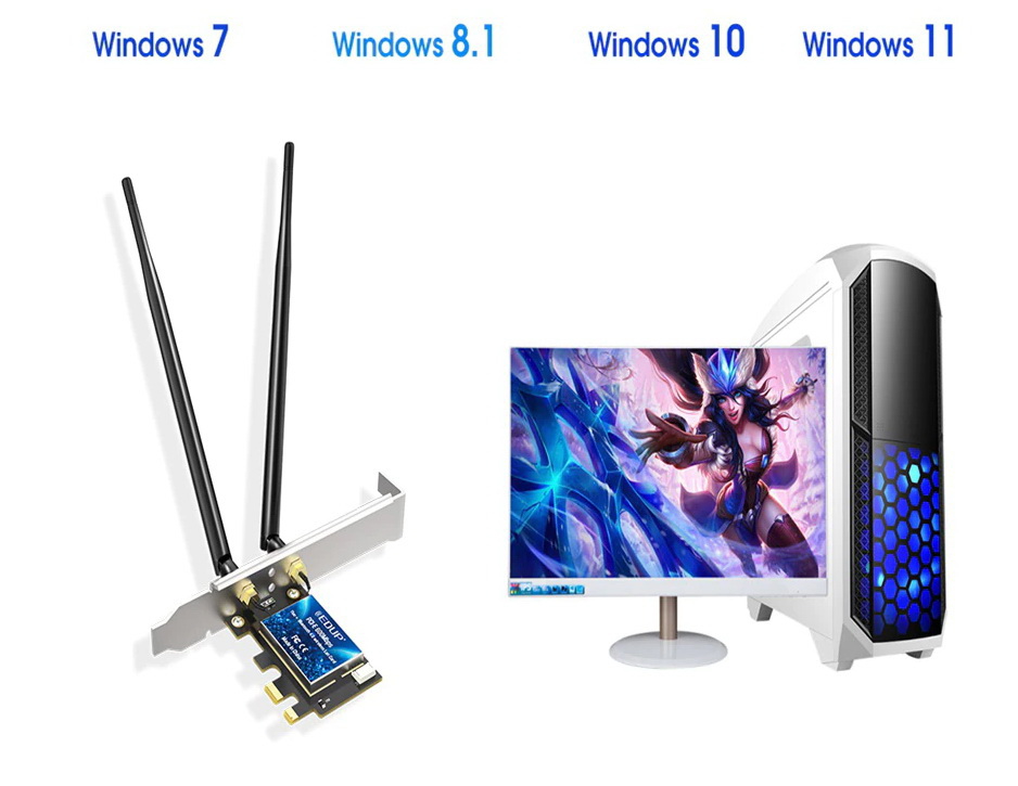 Wi-Fi Bluetooth адаптер PCI-E EP-9619 600Мбит 5GГц - Pic n 299319