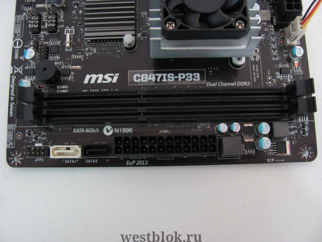 Материнская плата MB MSI C847IS-P33 /Процессор Dual-Core Intel Celeron 847 (1.1GHz) /PCI-E x1 /2xDDR3 /SATA-II, SATA-III /Sound /SVGA /DVI /4xUSB /LAN /mini-ITX /НЕРАБОЧАЯ