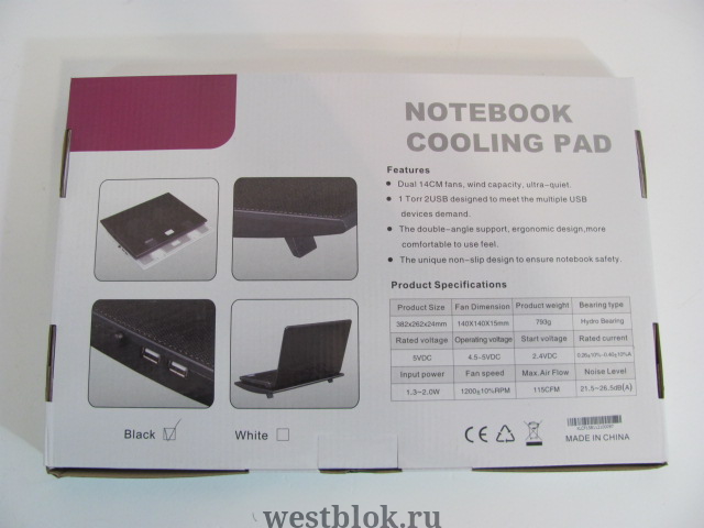 Подставка для ноутбука Notebook Cooling Pad L6 - Pic n 75387