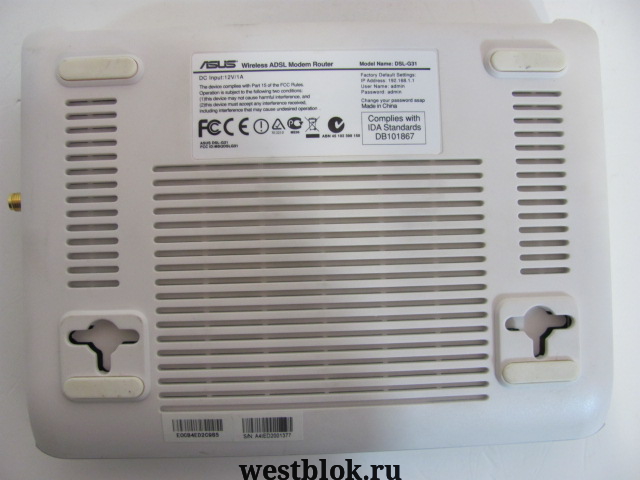 ADSL WIFI роутер Asus DSL-G31 - Pic n 75178