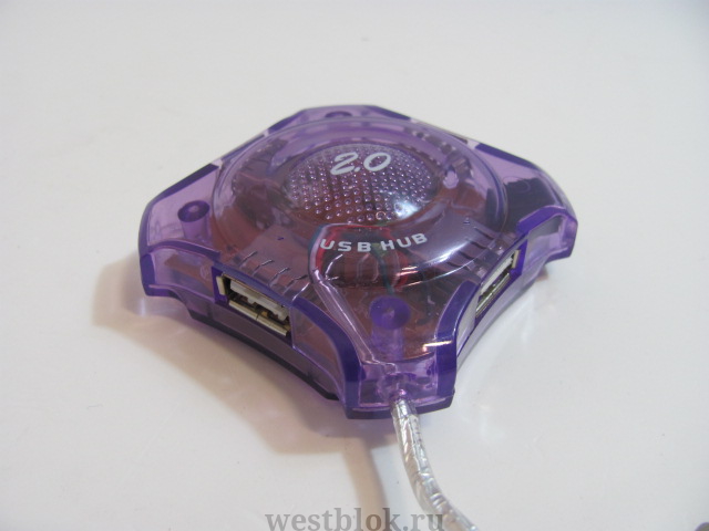 USB-хаб KB-264 фиолетово-прозрачный - Pic n 76895