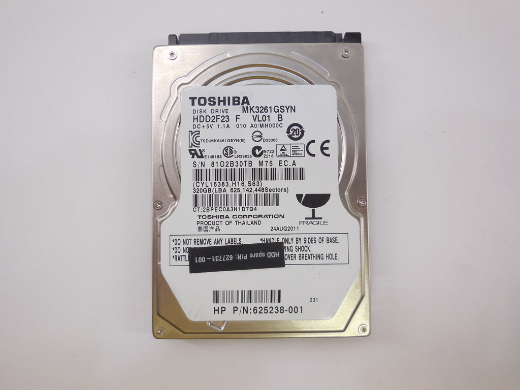 Жесткий диск 2.5" HDD SATA 320Gb TOSHIBA - Pic n 257855