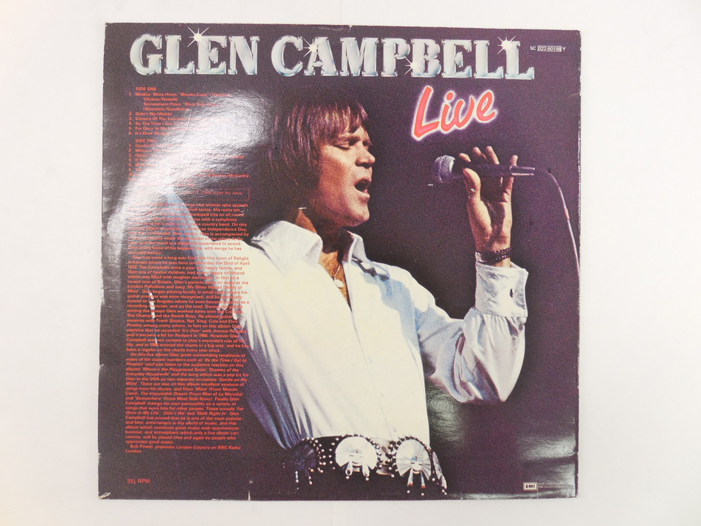 Пластинка Glen Campbell Live - Pic n 261179