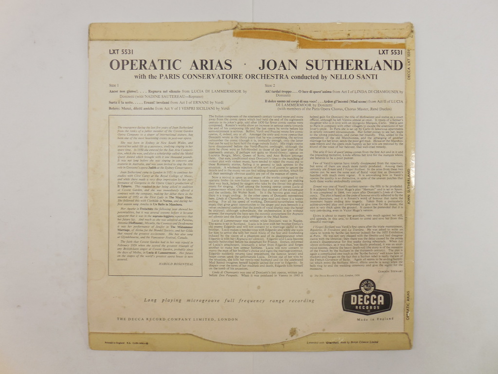 Пластинка Operatic arias Joan Sutherland - Pic n 261241