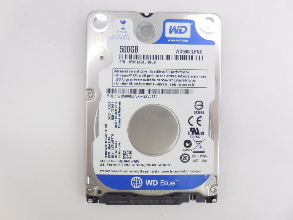Жесткий диск 2,5" 500Gb WD Blue Mobile - Pic n 265001