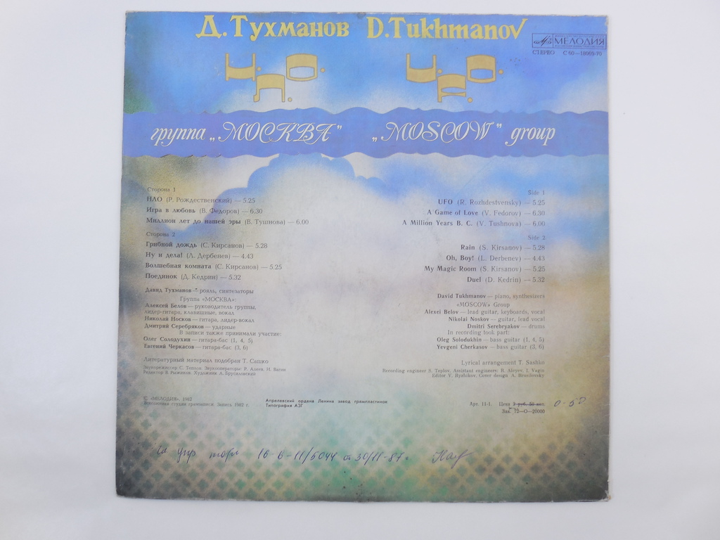 Пластинка Д. Тухманов Москва ‎– Н.Л.О. - Pic n 267788