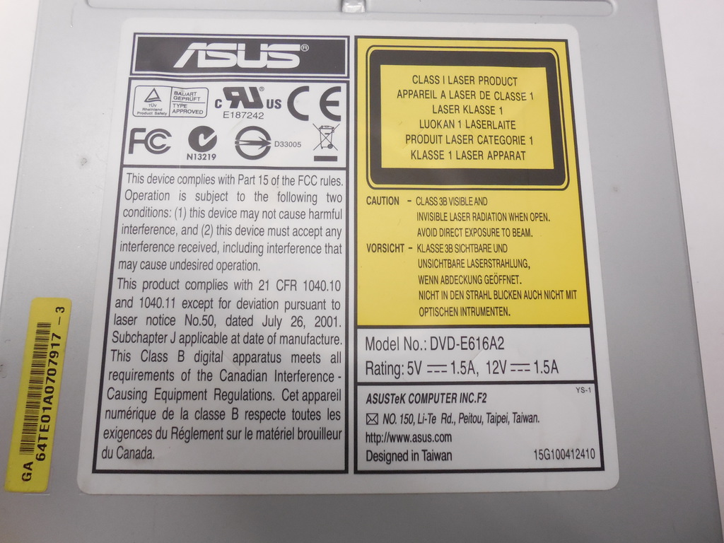 Легенда! Привод DVD ROM Asus DVD-E616A2 - Pic n 267858