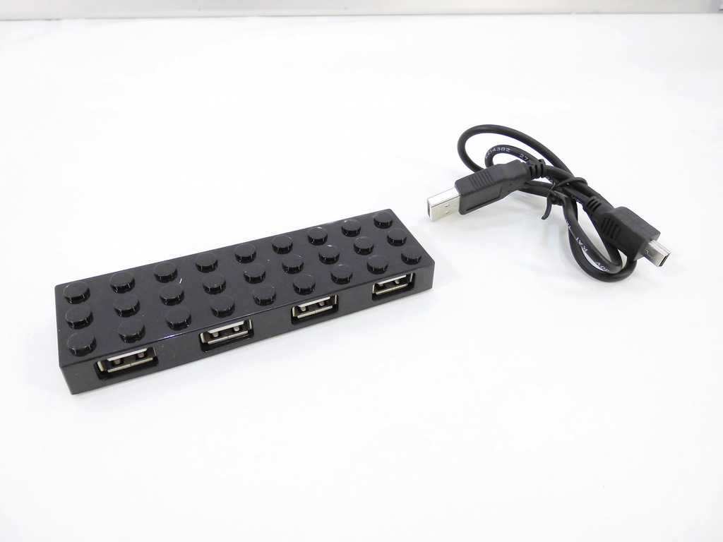 USB хаб Lego 4 порта USB 2.0 черный - Pic n 78602
