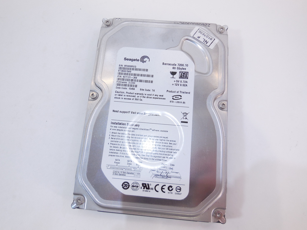 Жесткий диск HDD SATA 80Gb SeaGate Barracuda - Pic n 283077