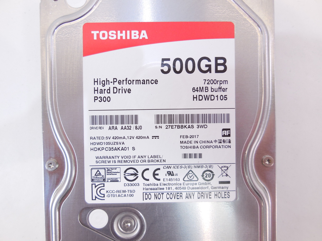 Жесткий диск SATA 3.5" 500GB, Toshiba P300 - Pic n 279936