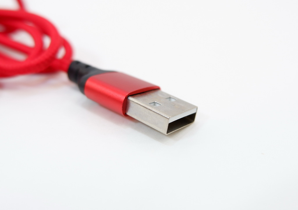 Кабель микро USB Am и USB microB красно черный 1м - Pic n 285095