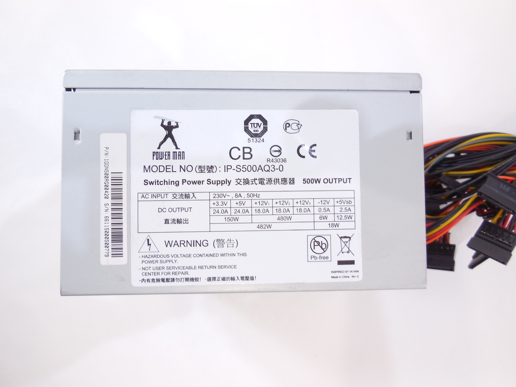 Блок питания PowerMan IP-S500AQ3-0 500W  - Pic n 288761