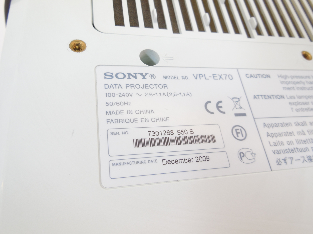Проектор 3LCD Sony VPL-EX70 - Pic n 291424