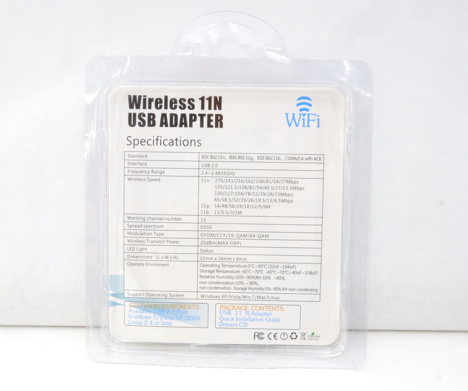 Wi-Fi адаптер USB2.0 802.11n 300МБ/с компактный - Pic n 291881