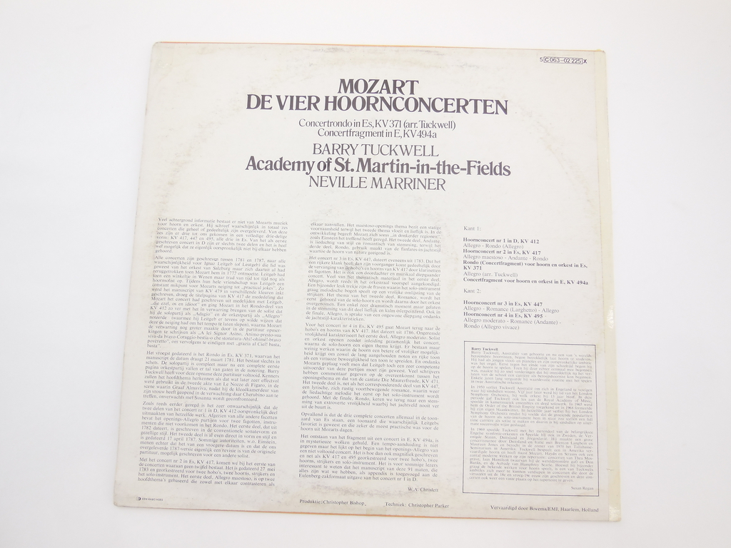 Пластинка Mozart De Vier Hoornconcerten - Pic n 291975