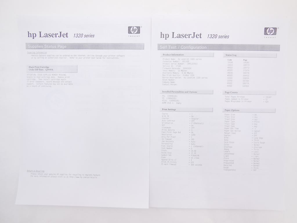 Лазерный принтер HP LaserJet 1320, A4 - Pic n 290309