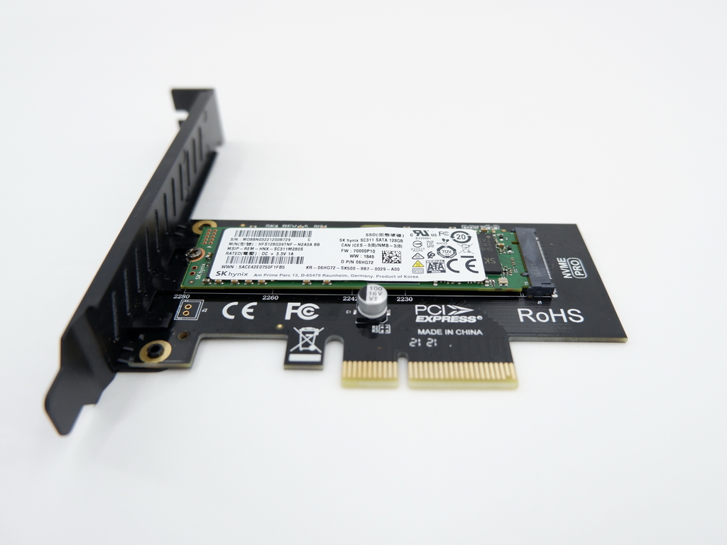 Адаптер AMPCOM M.2 NVME Установка M.2 накопителя SSD c интерфейсом NVMe (PCIe) - Pic n 291776
