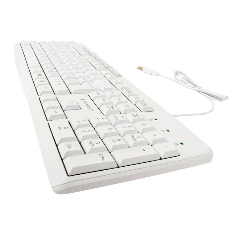 USB Клавиатура Gembird ммедиа цвет белый 1,5м KB-8430M - Pic n 296977
