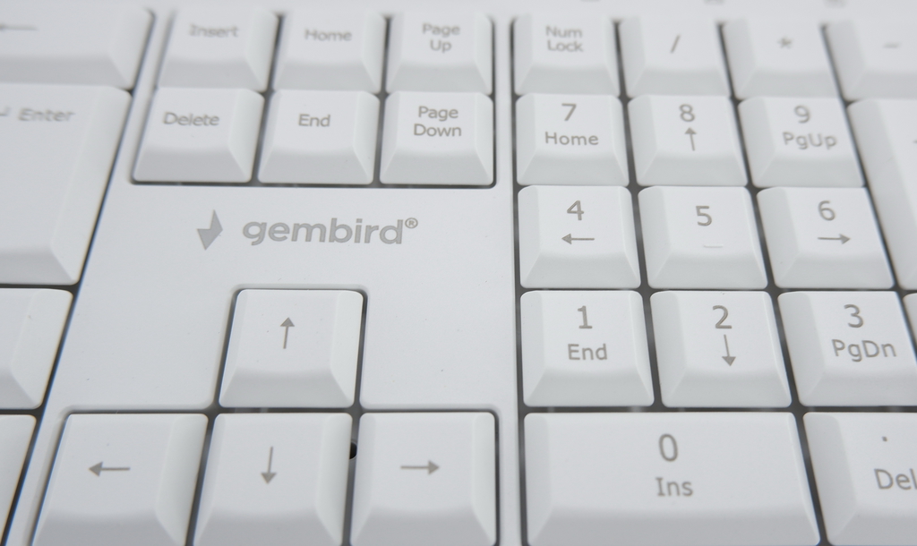 USB Клавиатура Gembird KB-8430M /медиа цвет белый 1,5м - Pic n 296977