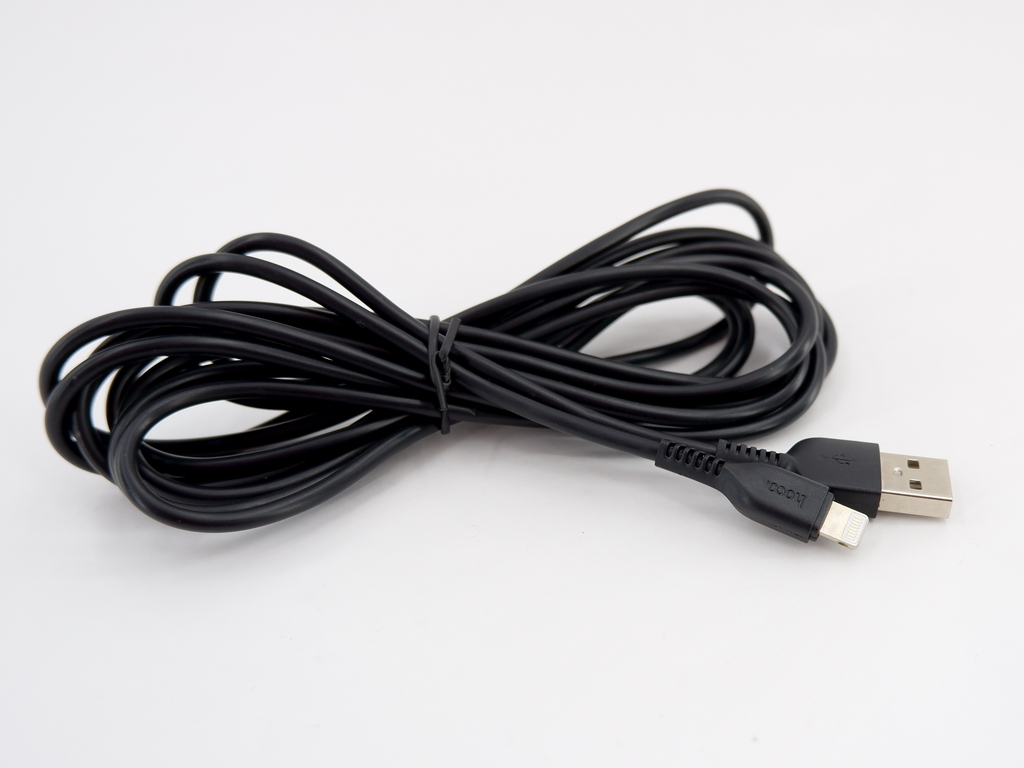 Кабель USB- Lightning 2.4А, 3 метра, черный - Pic n 297787