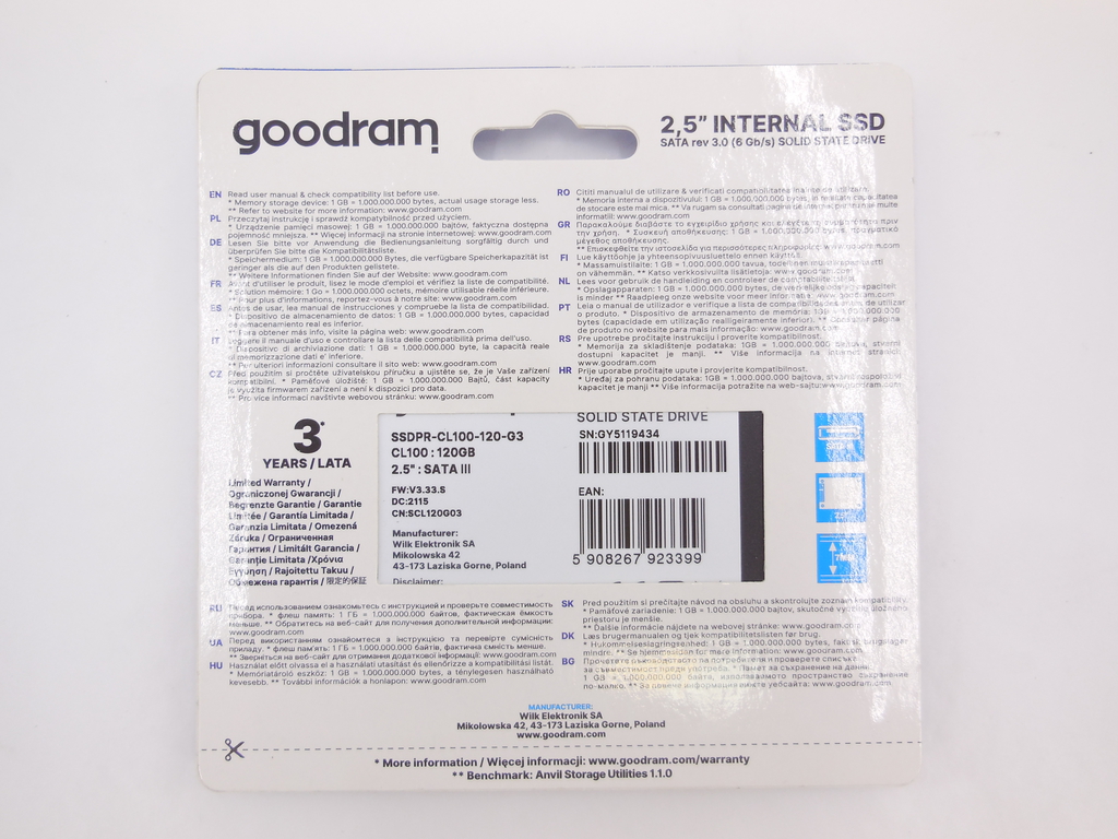 Goodram ssd cl100. GOODRAM SSDPR-cl100-120-g3. Твердотельный накопитель GOODRAM SSDPR-cl100-120.