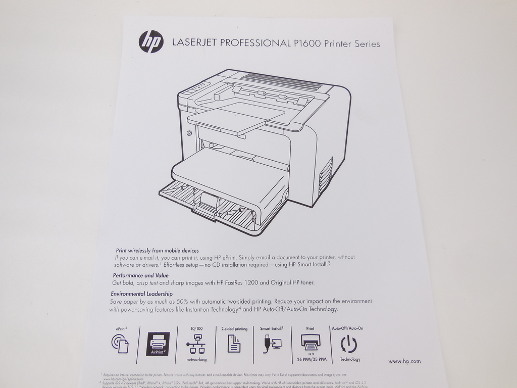 Принтер HP LaserJet Pro P1606dn Новый картридж - Pic n 298341