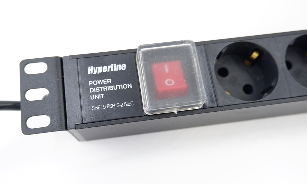 Блок розеток Hyperline SHE19-8SH-S-2.5IEC - Pic n 300830