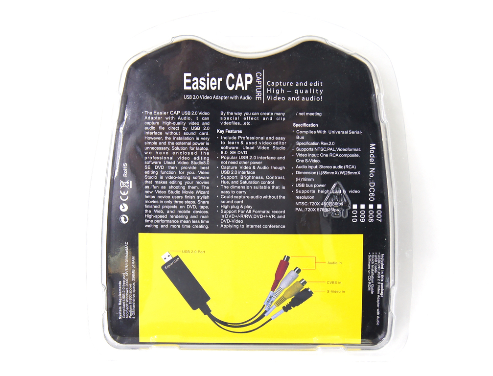 Внешний USB видеозахват Easier CAP UTVF-007 - Pic n 302205