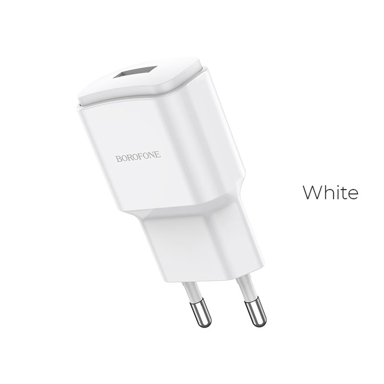 Зарядное устройство BOROFONE USB, 2.1A, белый - Pic n 302221