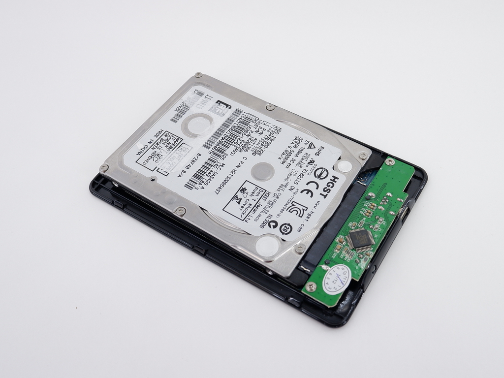 USB Внешний HDD жесткий диск 320Гб 2,5 дюйма, разъем miniUSB серебристый глянец, кожаный чехол - Pic n 302982