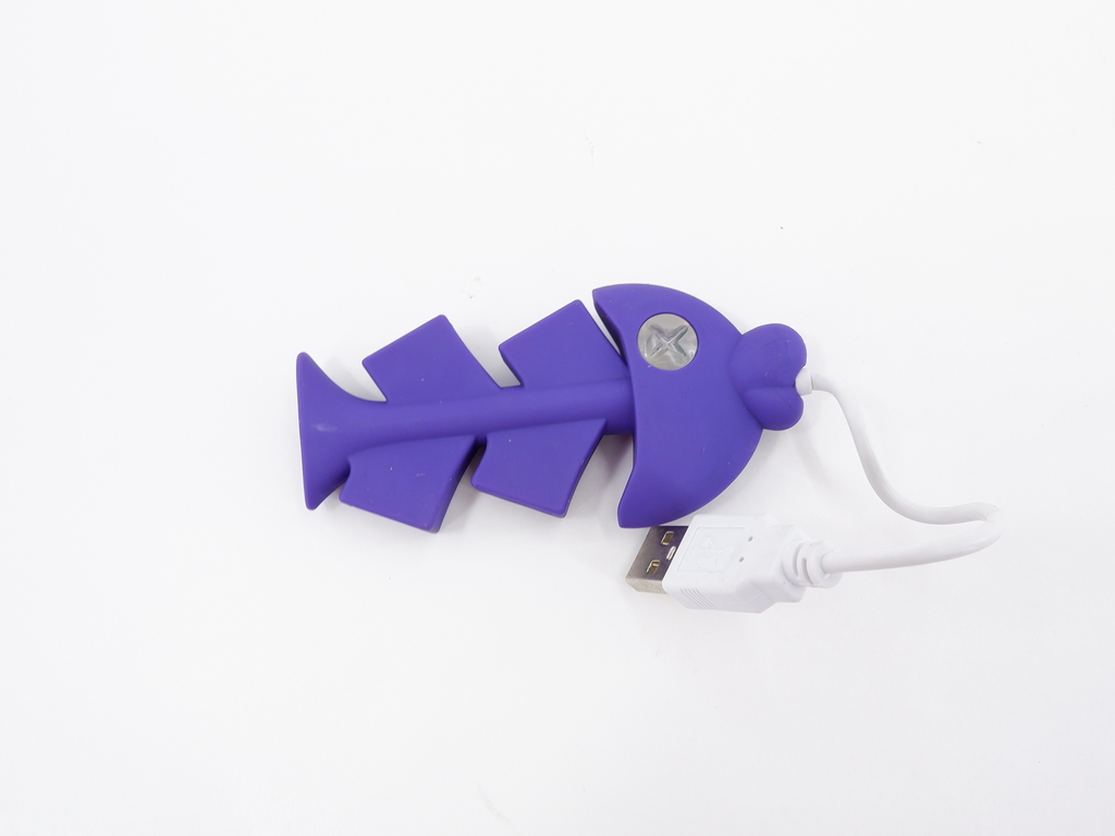 USB-концентратор Рыбка, разъемов: 4 USB-порта цвет- синий - Pic n 307209