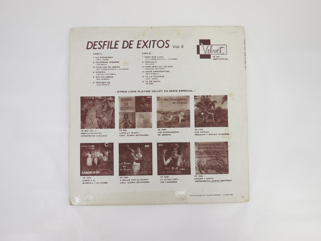 Пластинка Desfile De Exitos vol.3 VE 1600 Serie Especial - Pic n 307341