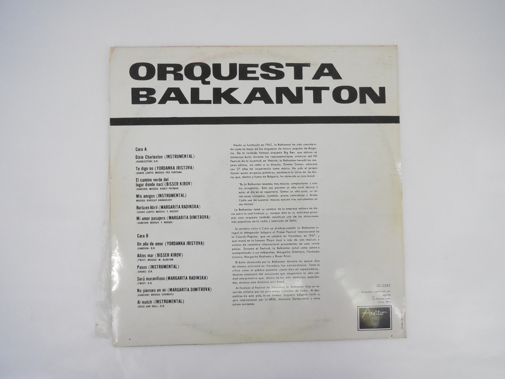 Пластинка Orquesta Balkanton LD-3285 - Pic n 294651