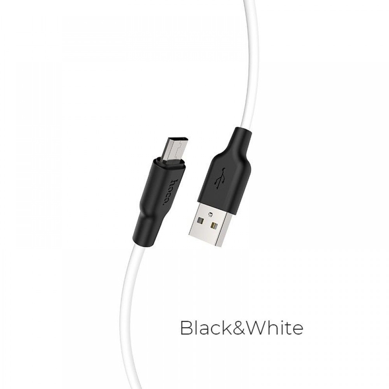 Кабель USB HOCO X21 Silicone для Type-C, 2.0 A, длина 1.0 м, белый - Pic n 307409