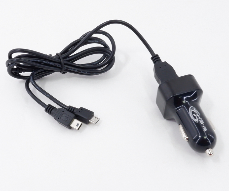 Автомобильное зарядное устройство KS-is KS-039 Caus microUSB + mini USB на кабеле 2А - Pic n 307420