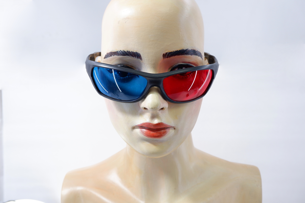 3D стерео очки анаглифные пластиковые для двоих, в подарочной коробке 15х10х5см, комплект очки 2 шт. - Pic n 307589