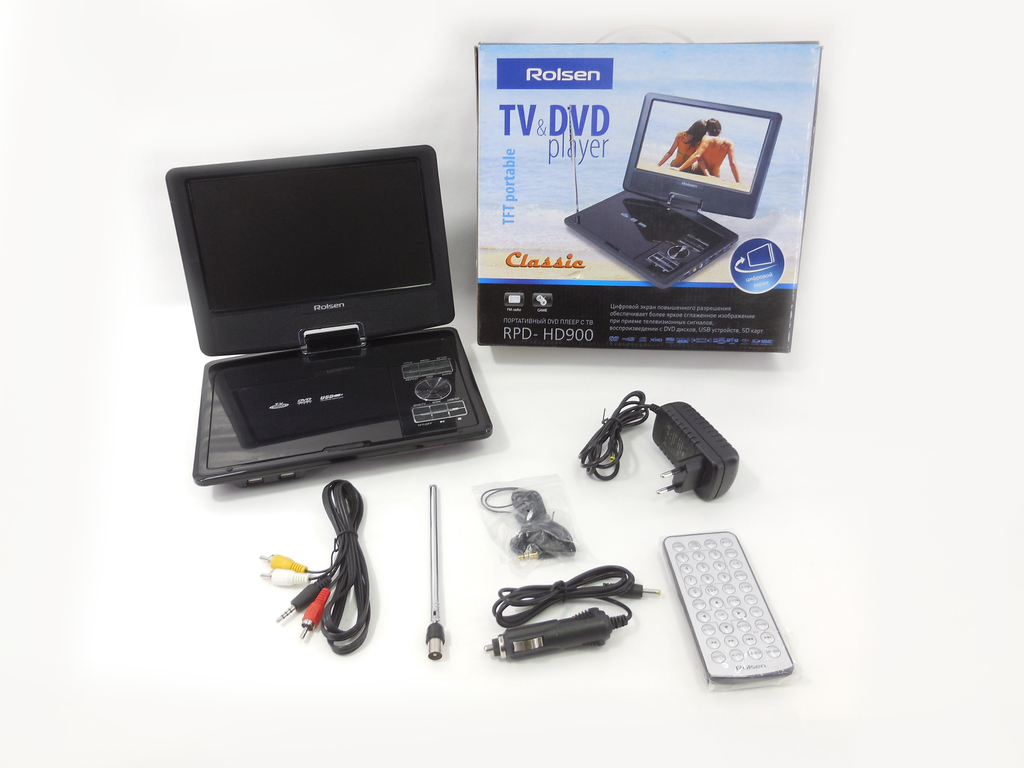 Портативный DVD- Плеер Rolsen + TV RPD-HD900 - Pic n 277530