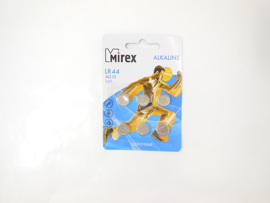 Батарейка LR44 1.5 В щелочная Mirex в блистере 1 шт. - Pic n 307967