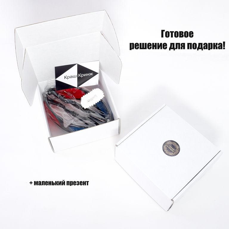 3D стерео очки анаглифные пластиковые для двоих, в подарочной коробке 15х10х5см, комплект очки 2 шт. - Pic n 307589