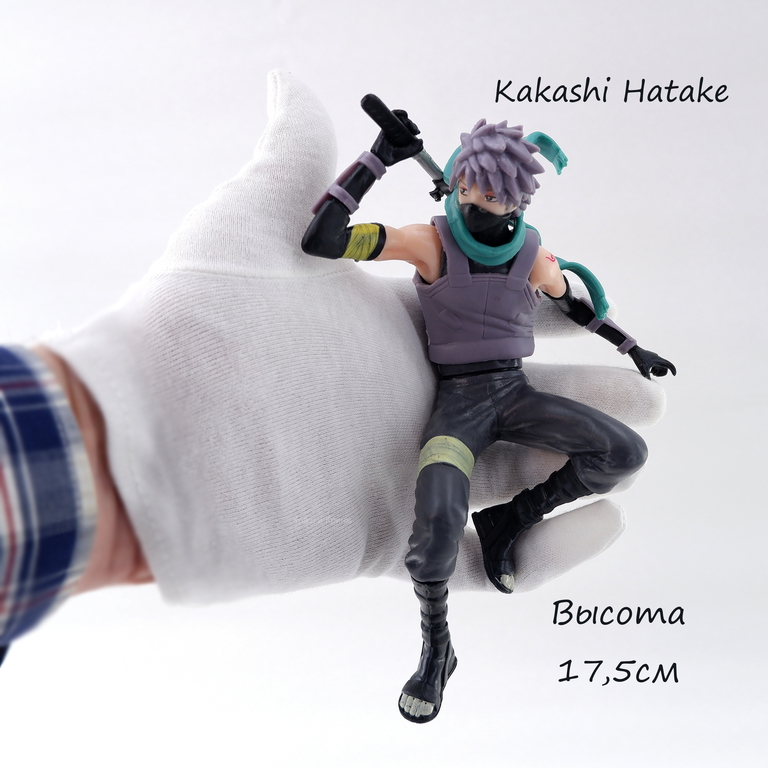 Фигурка NARUTO “Kakashi Hatake” Какаси Хатакэ 17,5 см в подарочной коробке. Съёмная маска и меч в комплекте. Лицензия. - Pic n 308298