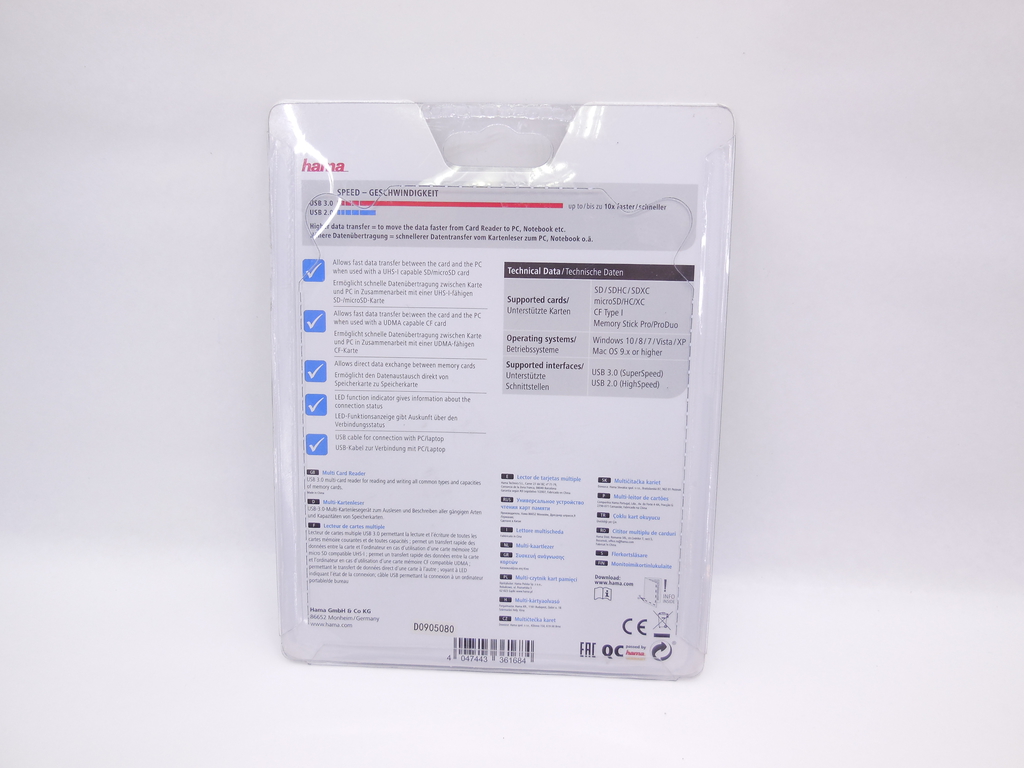 Внешний картридер Hama USB 3.0 Multi Card Reader 181018 - Pic n 309277